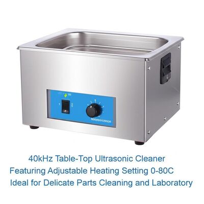 40kHz Table-Top Ultrasonic Cleaner Featuring Adjustable Heating Setting 0-80C Ideal for Delicate Parts Cleaning and Laboratory