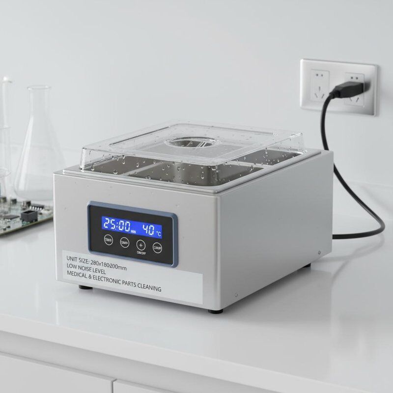 단위 크기 280x180x200mm 테이블 톱 초음파 청소기 의료 및 전자 부품 청소용 소음 수준 낮은 장비
